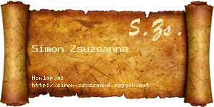 Simon Zsuzsanna névjegykártya